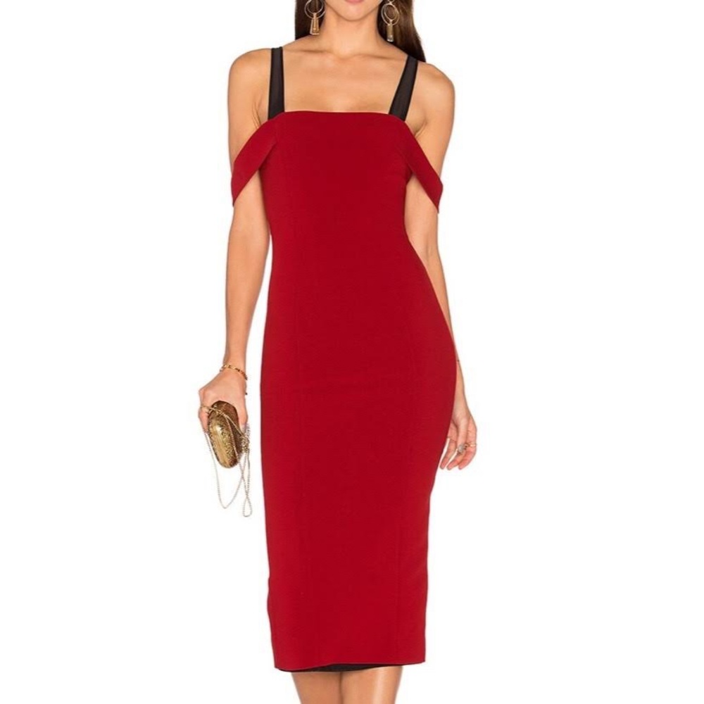 Cinq a Sept Nova Dress | Size 0 | Rust and Black